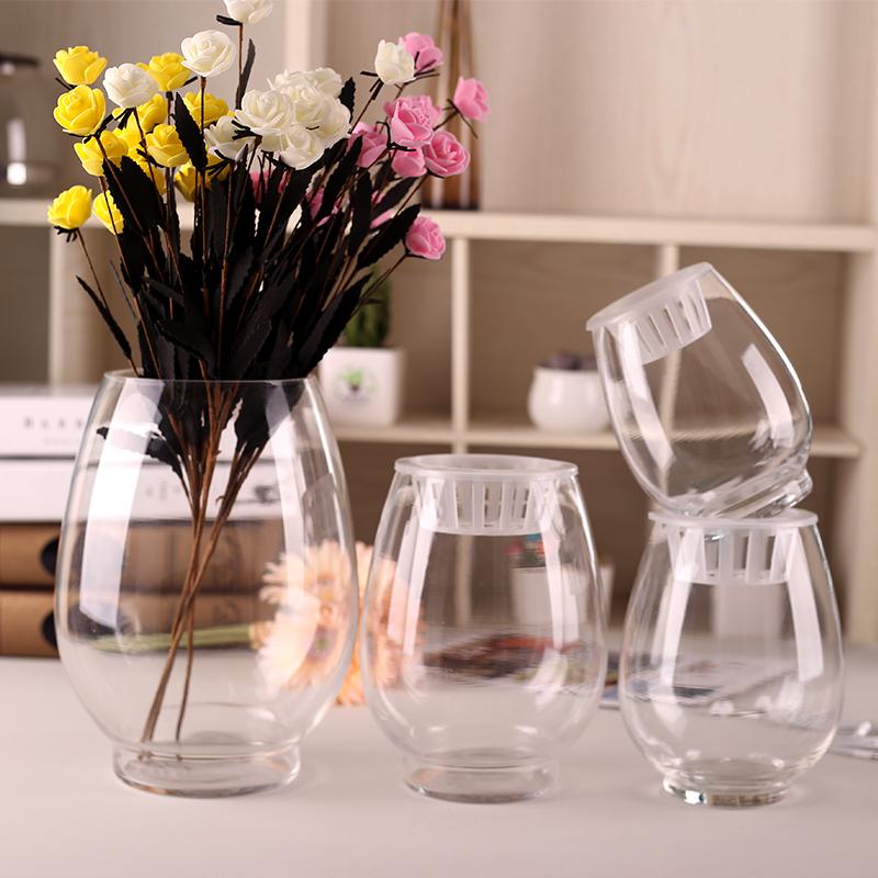 玻璃花瓶透明绿萝水培植物花盆客厅罗纹圆球鱼缸圆形水养器皿