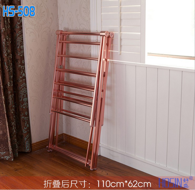 铝合金落地翼型晾衣架 移动式阳台晾衣架婴儿尿布毛巾晒被凉衣架细节图