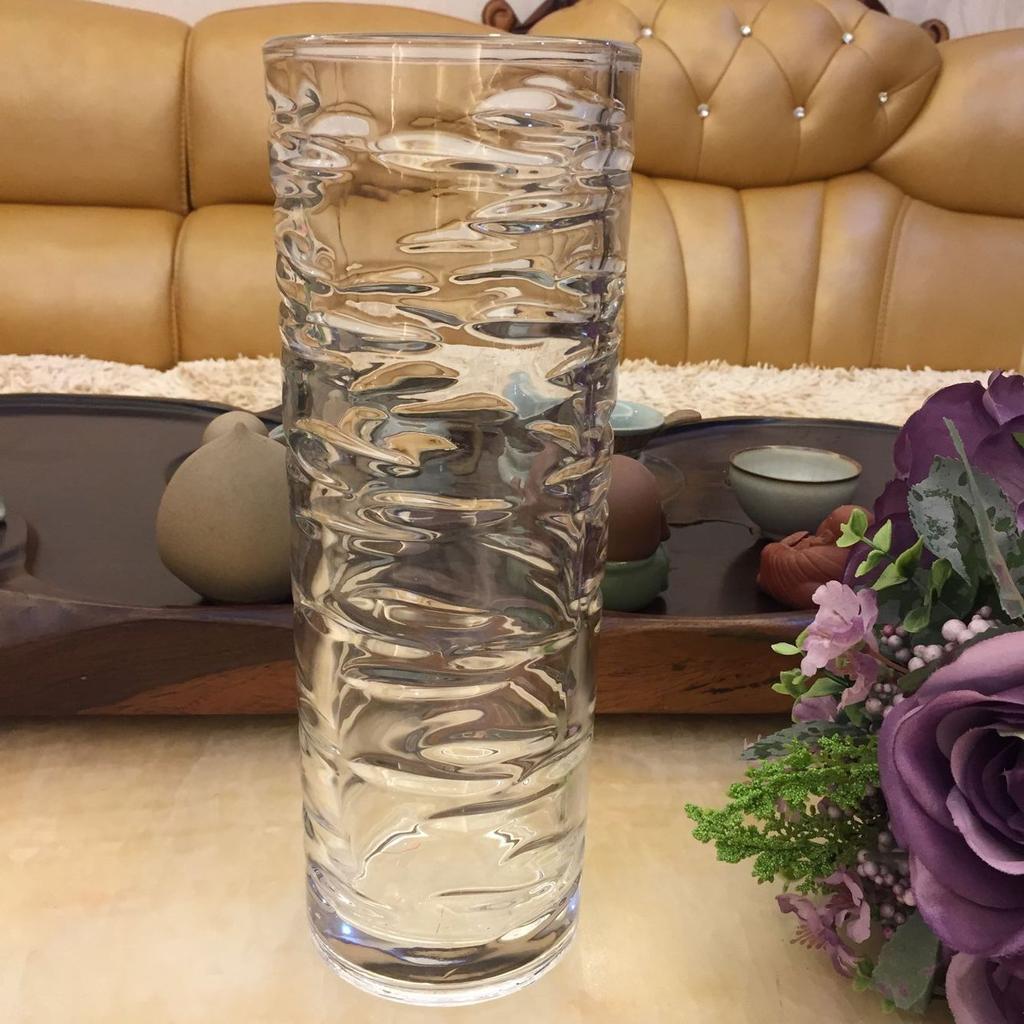 欧式简约时尚玻璃透明花瓶 台面花瓶 百合 玫瑰花产品图