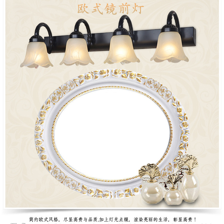 European-style ironwork mirror headlights, bathroom lamps, double-headed, triple-headed and four-headed mirror headlights, classic bathroom mirror headlights wholesale Application Scenario