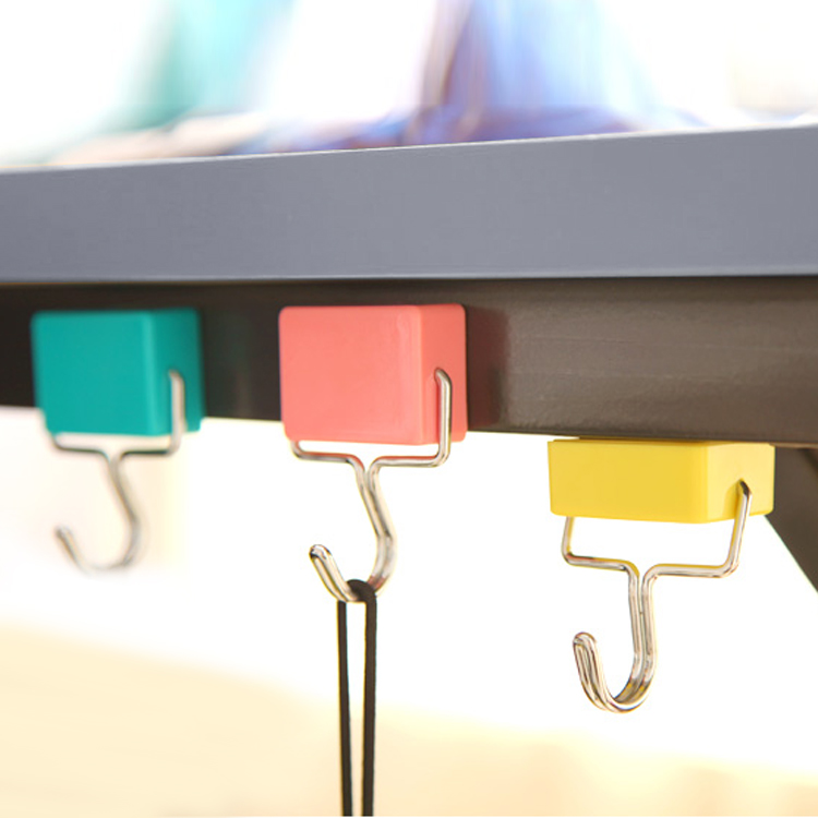 厂家直销 免钉魔力吸无痕铁磁性挂钩厨房冰箱微波炉强力磁铁粘钩