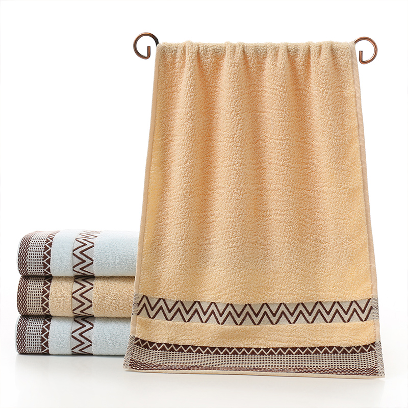 Pure cotton adult couple face towels, soft solid color broken towels