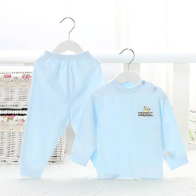 Boys Underwear Baby Clothes Autumn Long Johns Baby Cotton Suit Women Long Sleeve Shoulder Button Shirt Four Seasons Style details Picture