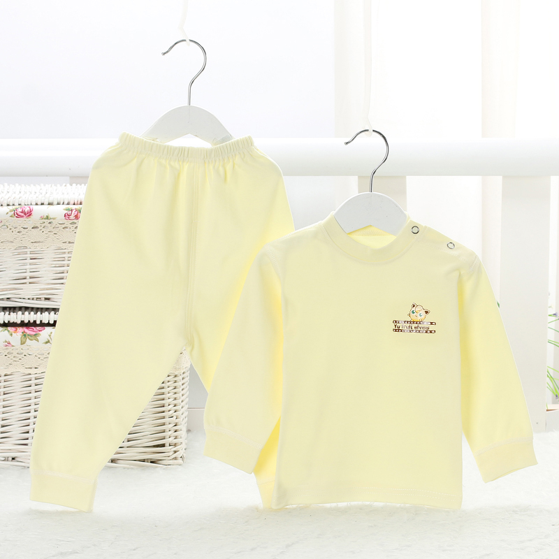 Boys Underwear Baby Clothes Autumn Long Johns Baby Cotton Suit Women Long Sleeve Shoulder Button Shirt Four Seasons Style Specification drawing