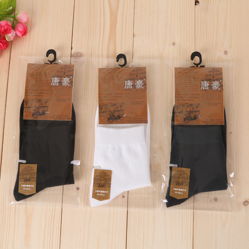 新款纯棉袜子休闲男袜秋冬中筒袜四季防臭棉袜产品图