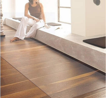 Transparent frosted floor mat crystal board bay window waterproof floor mat soft glass door mat thumbnail