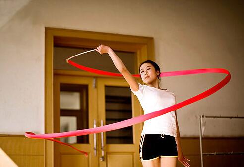 标准艺术体操彩带、舞蹈彩带、儿童专业体操彩带4米产品图