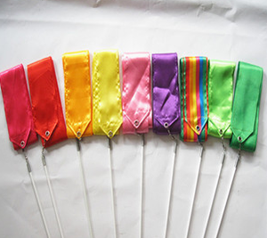 标准艺术体操彩带、舞蹈彩带、儿童专业体操彩带4米