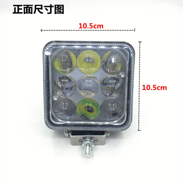 Truck LED headlight lens focusing 9-bead LED spotlight engineering lighting 27w high-power spotlight Application Scenario