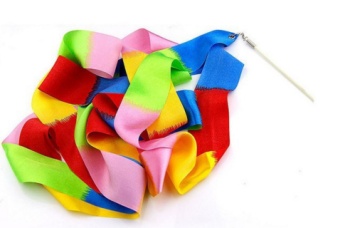 标准艺术体操彩带、舞蹈彩带、儿童专业体操彩带4米细节图