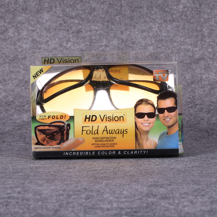 Hd Vision 折叠太阳镜塑料折叠偏光眼镜