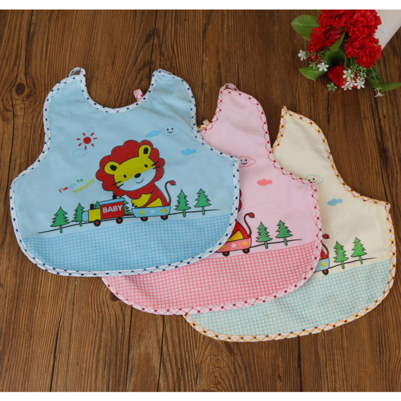 Velvet Little Lion driving bib, bib, saliva towel, food bag, infant and toddler feeding button bib