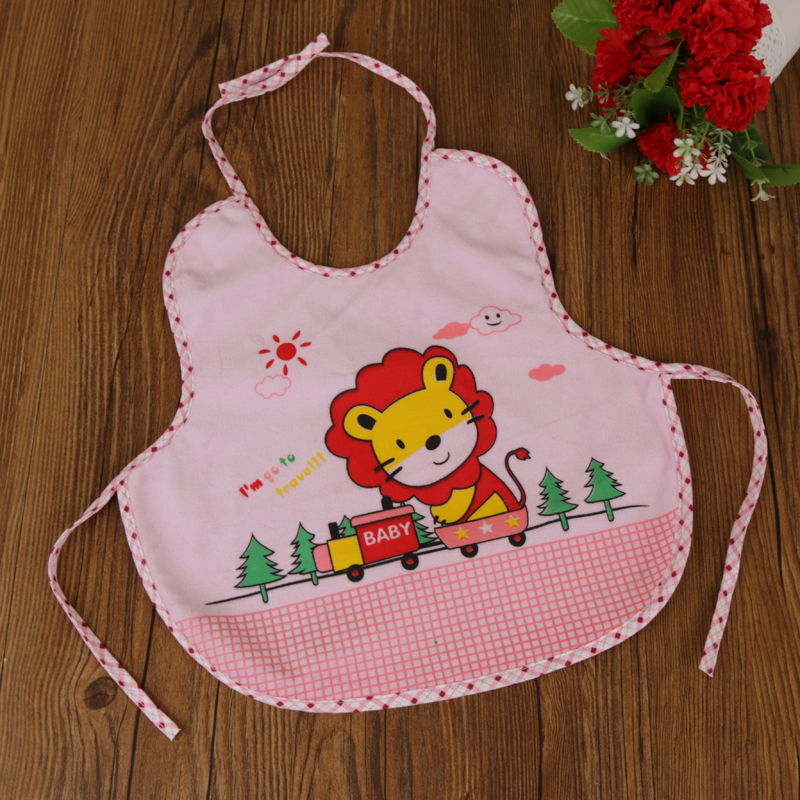 Velvet Little Lion driving bib, bib, saliva towel, food bag, infant and toddler feeding button bib details Picture