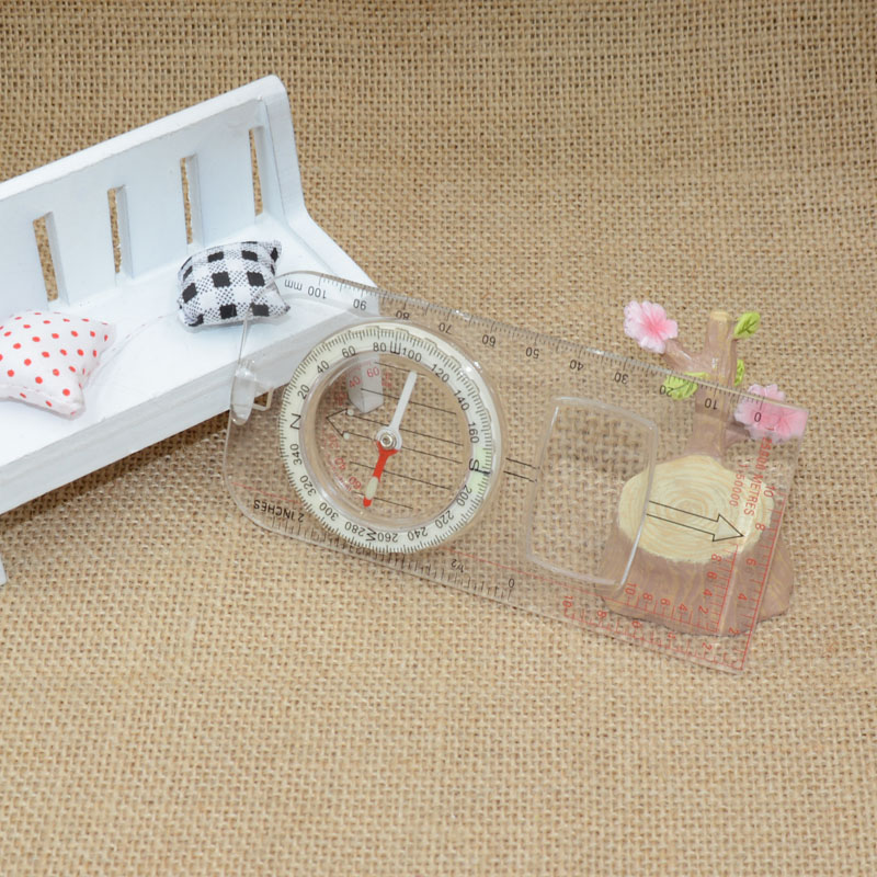 (Jinghui) Manufacturers direct card type transparent tape graduated compass DC49-2