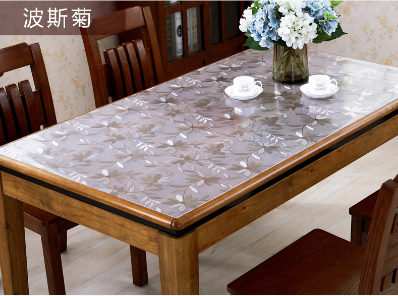 透明PVC软玻璃塑料桌布水晶桌布龙塑正品产品图