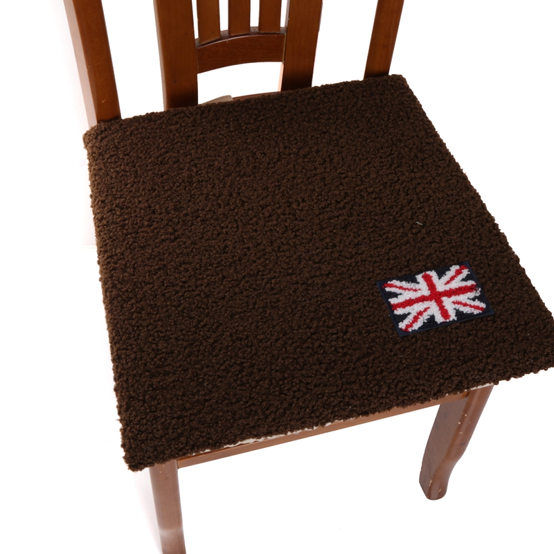 米字旗羊羔绒坐垫椅垫餐椅垫沙发办公室防滑坐垫
