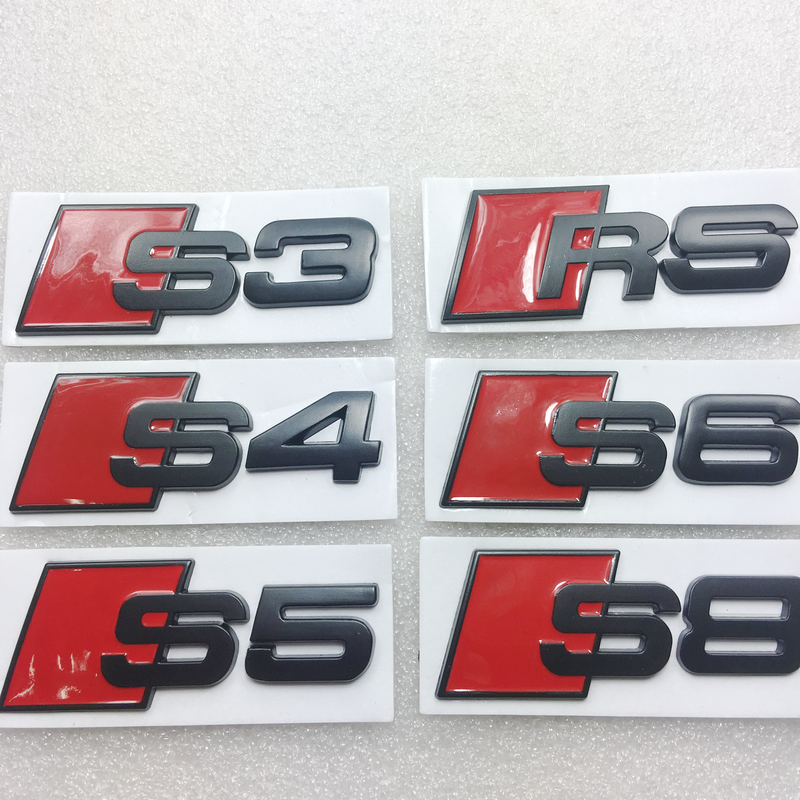 Audi Modified Sports Version S3 S6 S8 Zinc alloy stickers thumbnail