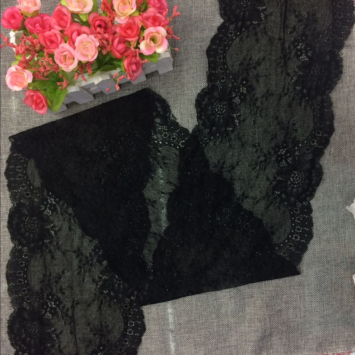 A best-selling base layer shirt with elastic brocade and ammonia lace trim details Picture