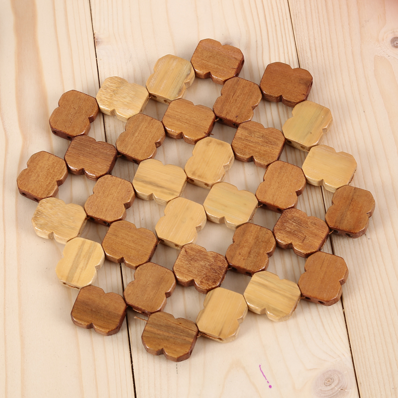 European hollow out bamboo bowl mat home mat heat insulation mat bamboo pan mat coasters thumbnail