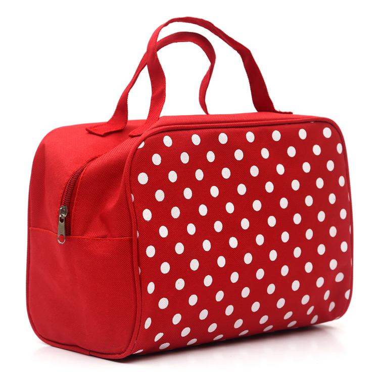 Korean polka dot handbag, lunch box, bento bag, waterproof storage bag, Mingtai original manufacturer details Picture