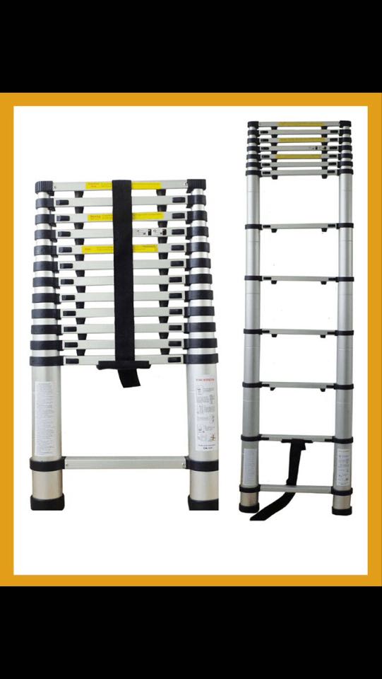 Multipurpose extension bamboo joint ladder with anti-gripper is 3.8m straight ladder thumbnail