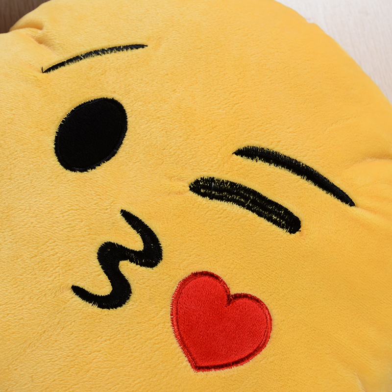 Comic Fun Animation Around The Funny Face Pillow Afraid Of Smiling Face Emoji Pillow Outfit Force Spoof Plush Doll details Picture