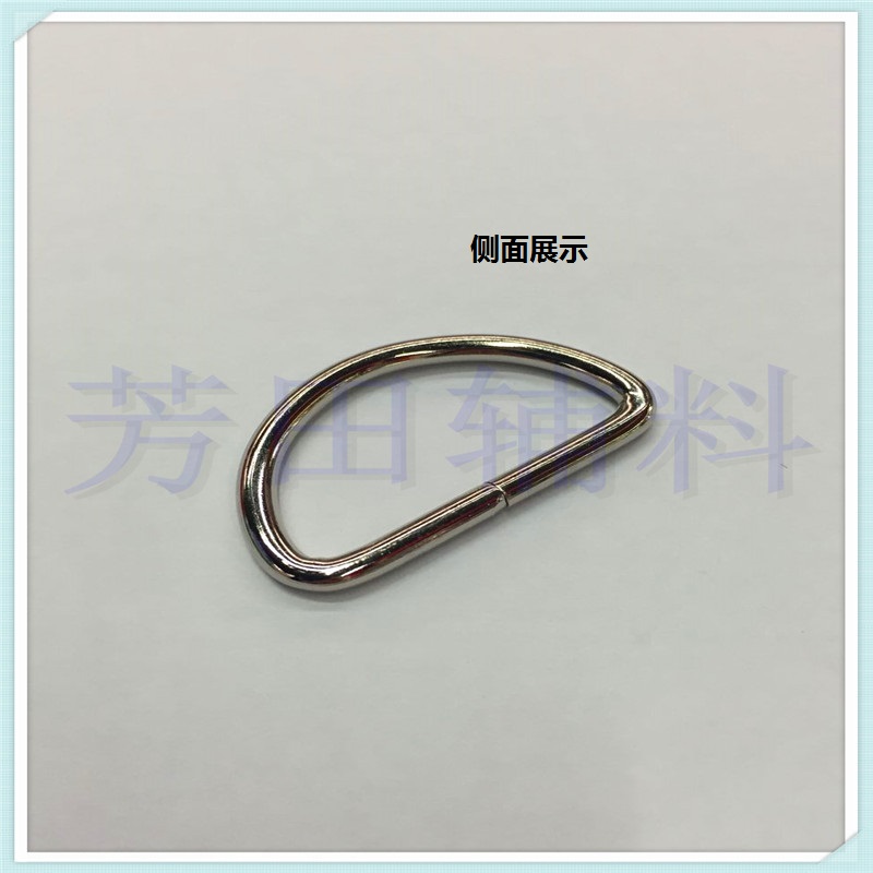 38内径现货铁丝铁线半元半圆D字环白色产品图