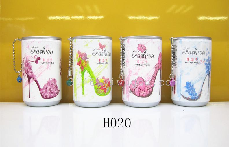 新款时尚 流行素公主水晶鞋罐装柔湿巾抽取式40抽出门必备神器