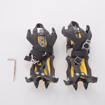 十二齿不锈钢焊接 超轻冰爪防滑鞋套 冰地雪地登山防滑链冰爪