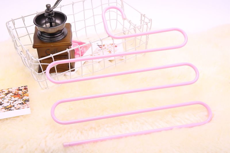 Clothes maker New Longhua European magic pants rack S - type multi - layer pants rack wardrobe clothes rack