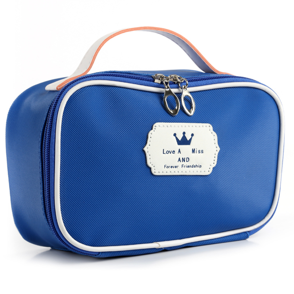 厂家直销防水皮革皇冠四方包化妆包可定制logo