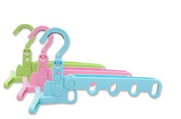 创意折叠5孔晾衣架挂钩 浴室快干晾晒架室内门后辅助挂钩细节图