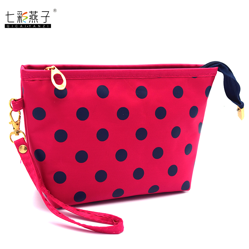 Best-selling Korean polka dot cosmetic bags, cosmetic bags, toiletry bags, clutch bags, waterproof handbags and gift bags on Taobao Specification image