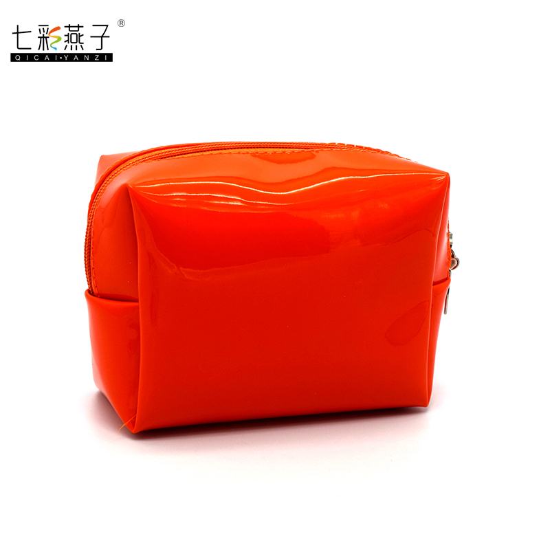 Mirror PU makeup bag Makeup bag Wash bag clutch bag Solid color Prince bag Complimentary bag LOGO