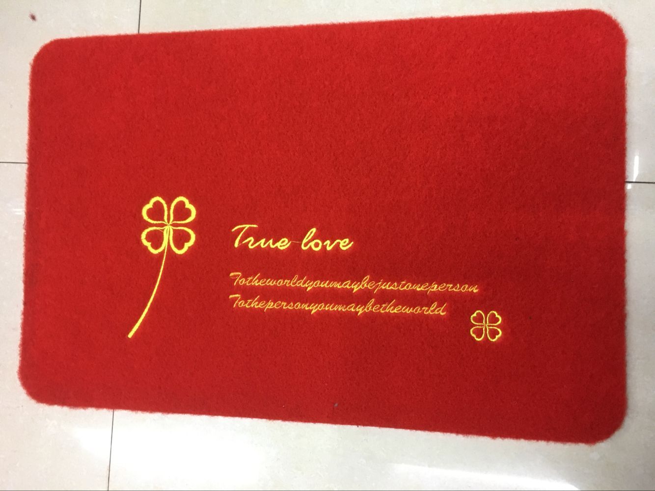 TPR Rubbing Embroidery Door mat, Anti-slip floor mat, anti-slip foot mat, Rubbing Mat, 38*58cm full figure