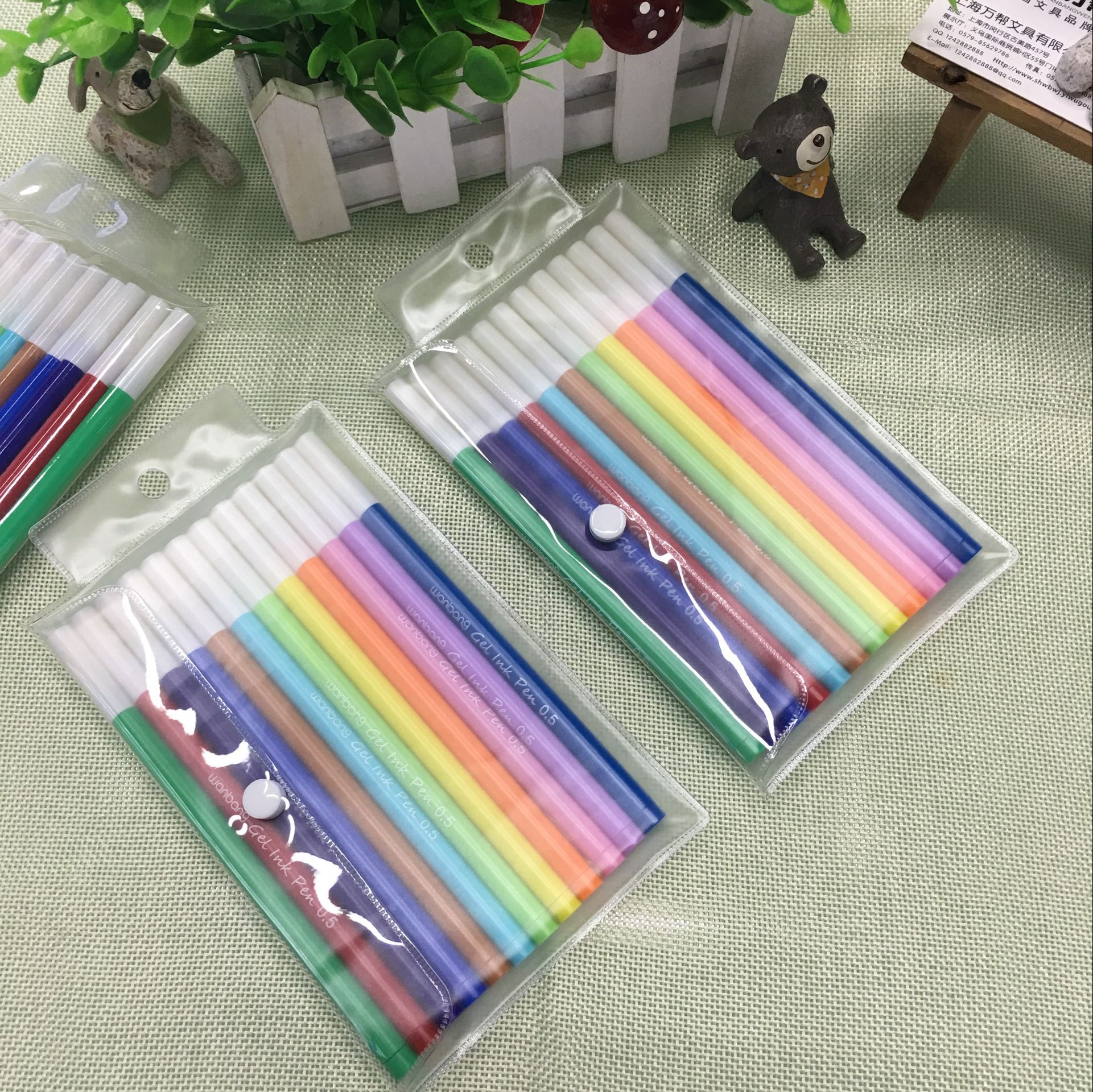 Wanbang 3722 color gel pen 12-color outlining pen