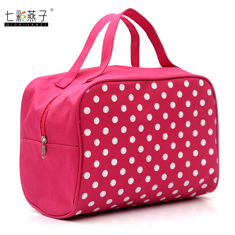 Korean polka dot handbag, lunch box, bento bag, waterproof storage bag, Mingtai original manufacturer