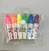 Bowling Bee highlighter MINI MINI cartoon highlighter 6 PVC bags