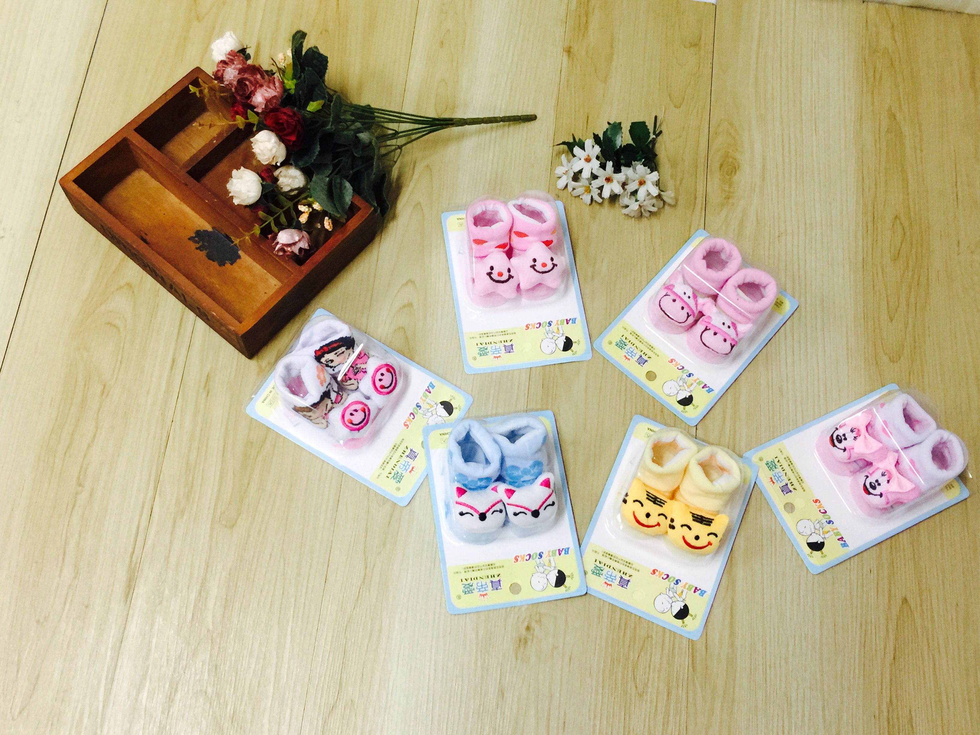 Baby socks For newborns winter padded cotton socks cartoon doll socks thumbnail