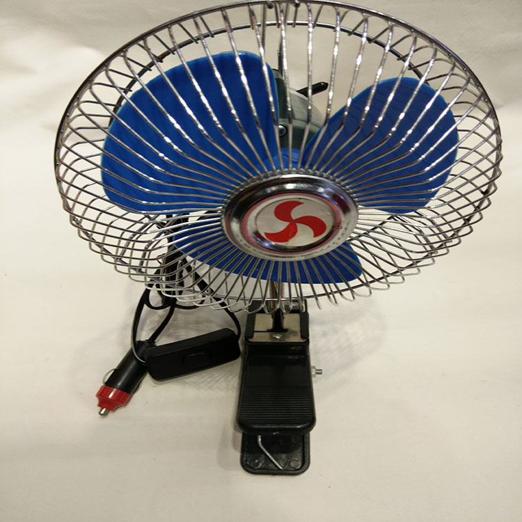批发车载12V24V6寸摇头夹子开关风扇