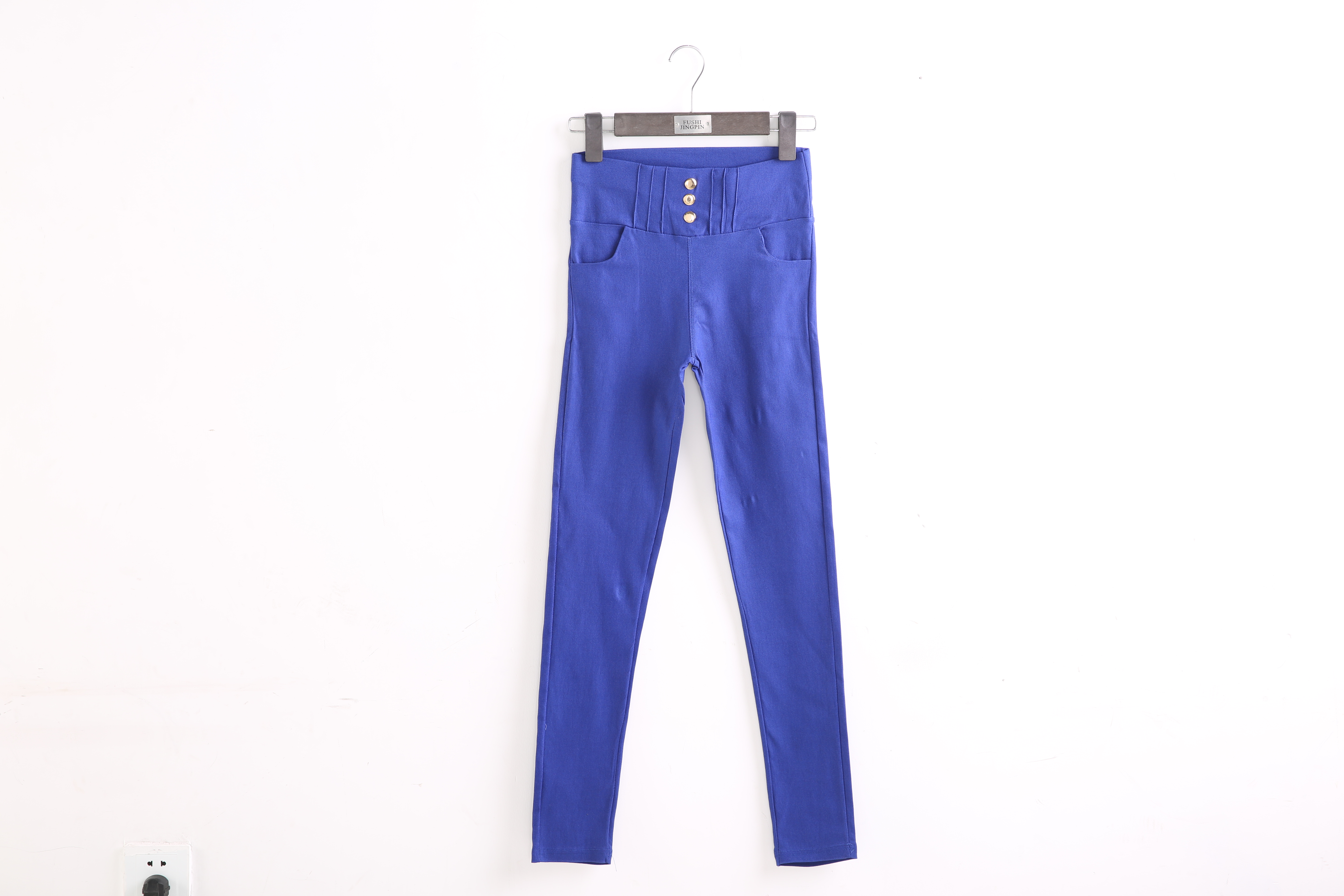 Spring and Autumn's new women's pencil pants, Korean high-waisted candy-colored skinny pants, thin style Specification image