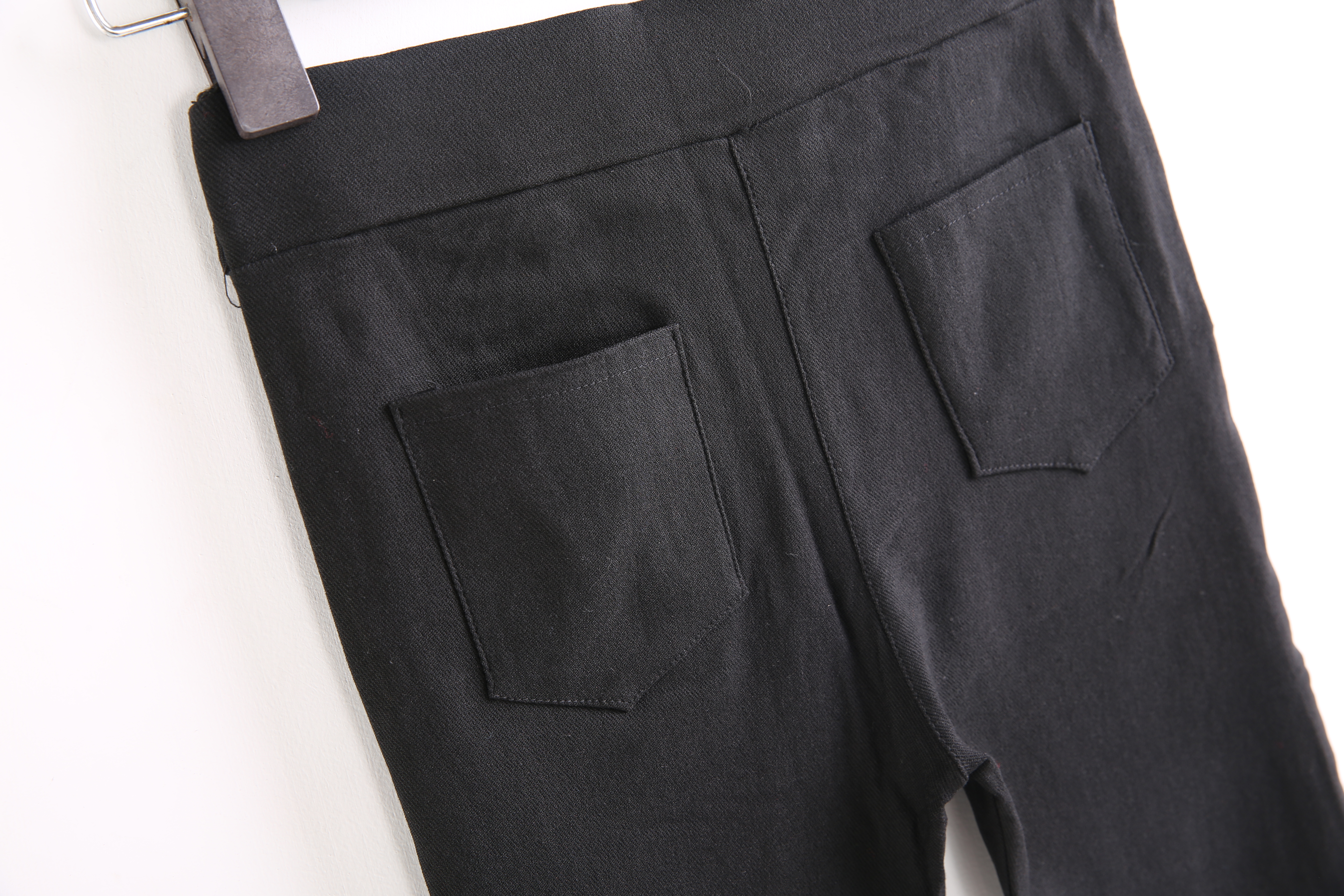 斜纹春秋新款女式铅笔裤韩版高腰糖果色小脚裤薄款,细节图