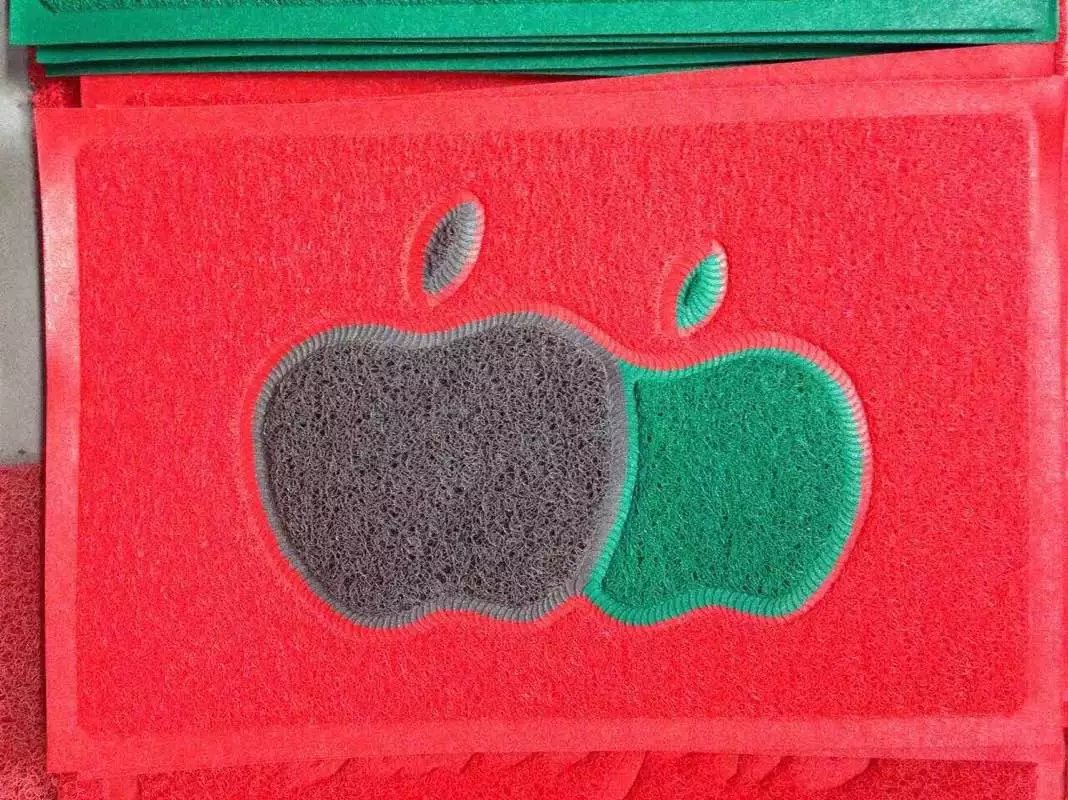 Thin brushed splicing pad, anti-slip pad, door pad, floor pad, pvc splicing pad, brushed foot pad, threaded ring pad, 38*58cm details Picture