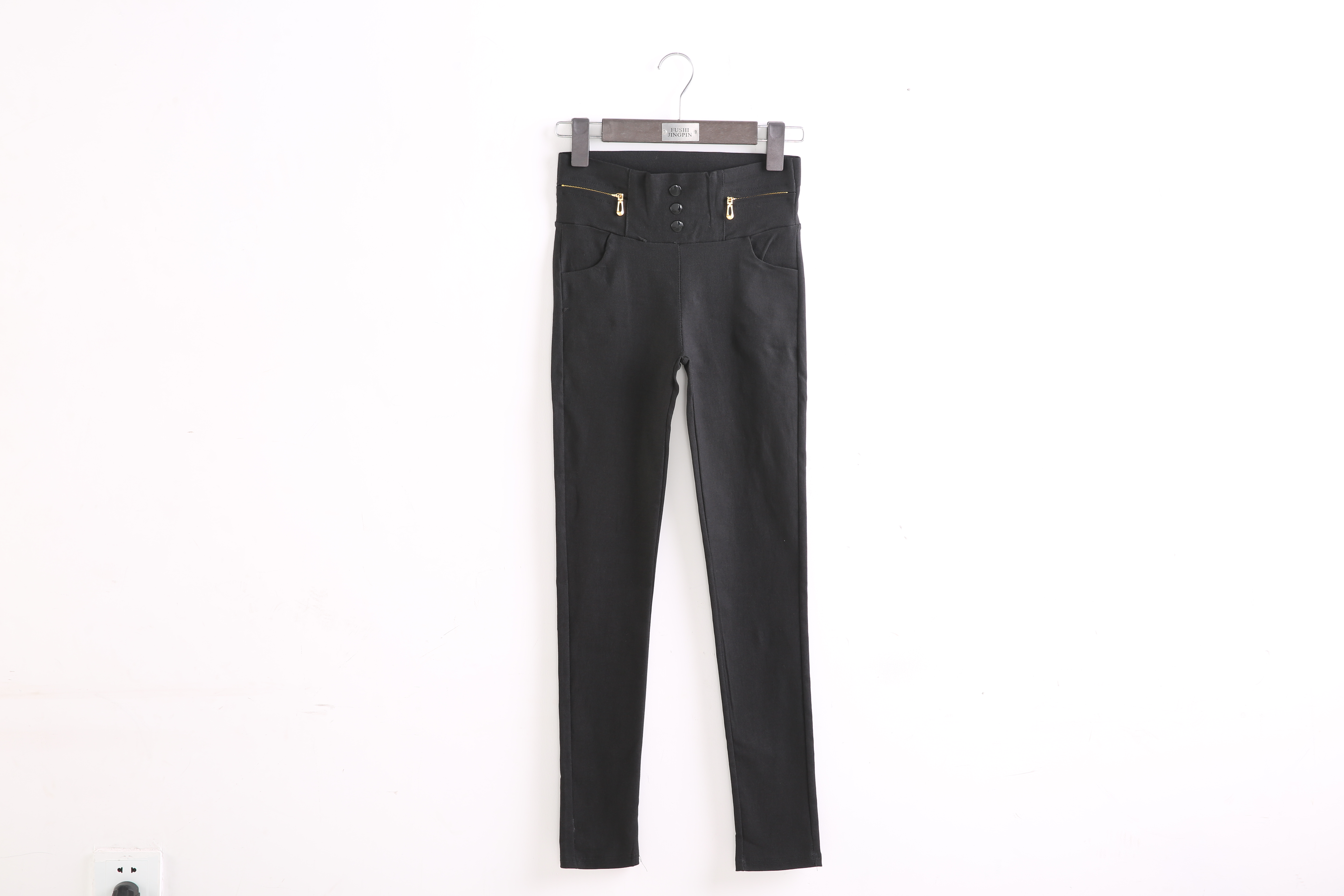 New women's pencil pants with twill Spring and Autumn style, Korean high-waisted candy-colored skinny pants, thin X details Picture