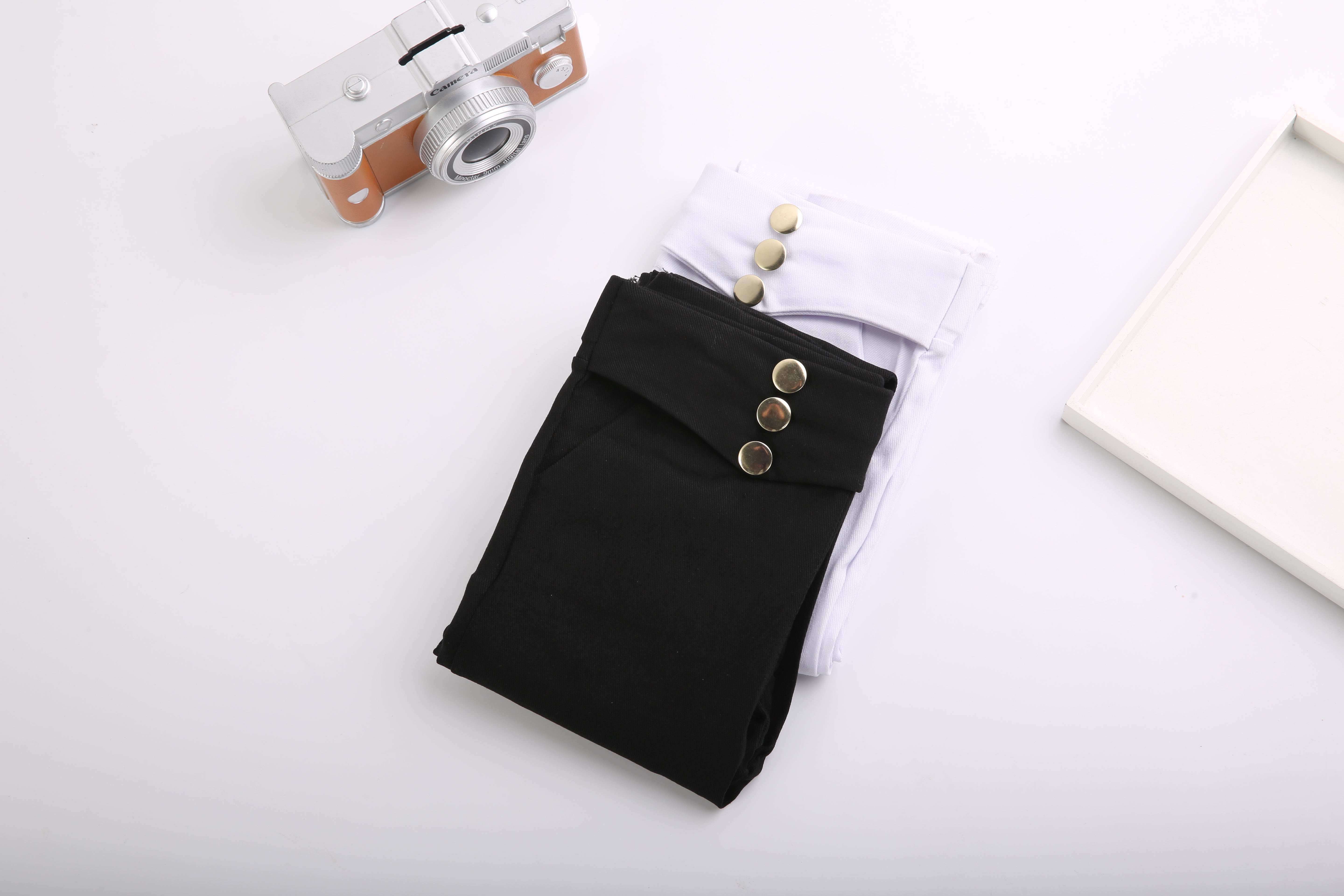 斜纹春秋新款女式铅笔裤韩版高腰糖果色小脚裤薄款,