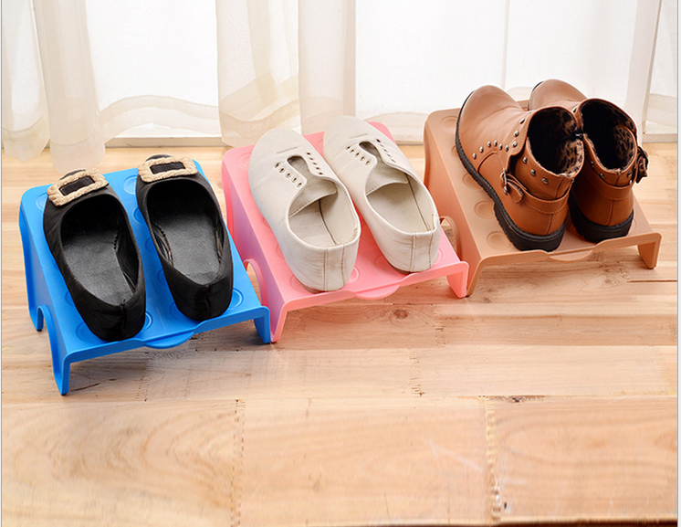 Shoe rack Creative storage plastic shoe rack integrated three-dimensional upper and lower shoe rack Japanese and Korean thick shoe rack