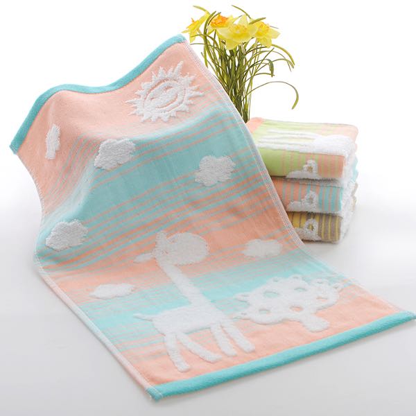 Double-layer gauze children's towel, all-cotton, soft, absorbent and non-shedding, giraffe children's towel Application Scenario