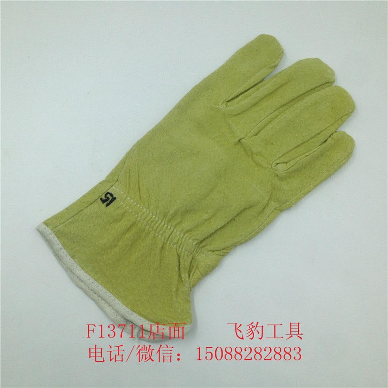 Short cowhide welding gloves protective gloves