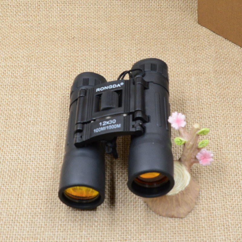 晶辉 厂家直批 户外便携12X30双筒高清光学民用望远镜