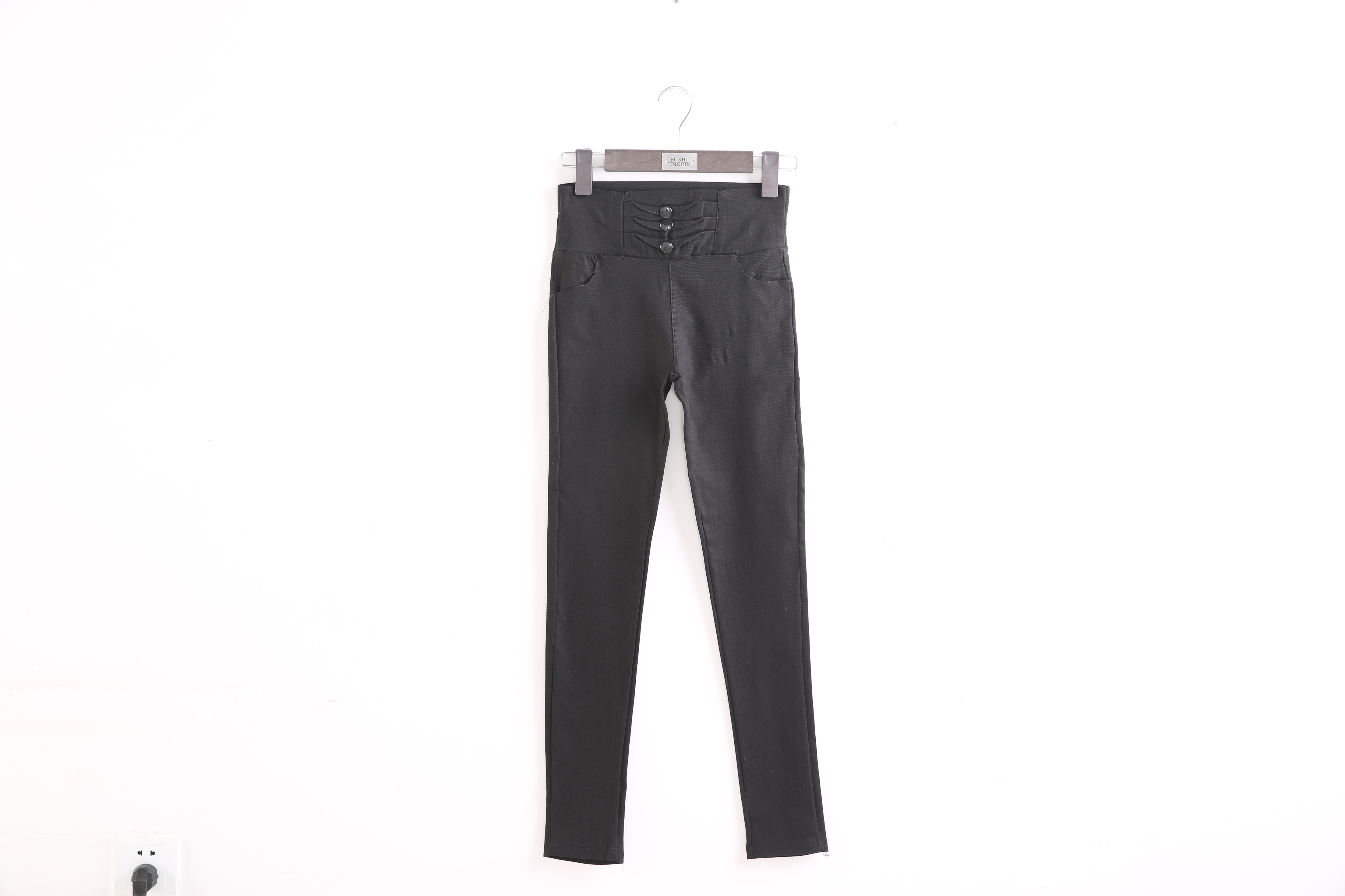 The new women's pencil pants with twill Spring and Autumn are in a Korean high-waisted candy-colored skinny style details Picture